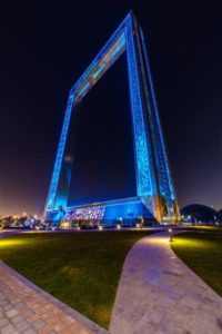 Dubai Frame showing of its LED work